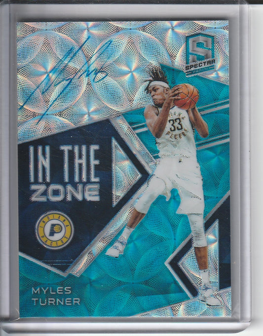 2018-19 Panini Spectra Basketball - Myles Turner 'In the Zone' Auto /60 *On-Card Autograph*
