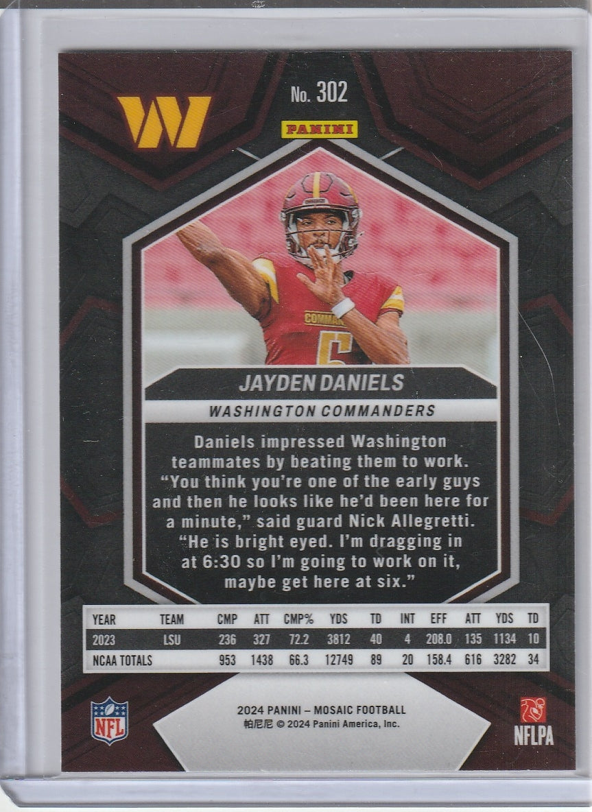 2024 Panini Mosaic Football - Jayden Daniels RC Rookie