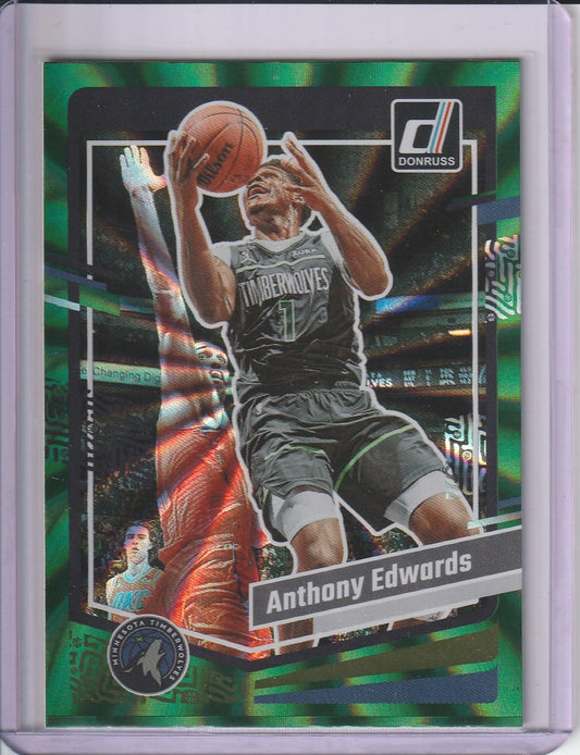 2023-24 Panini Donruss Basketball - Anthony Edwards 'Green Laser'