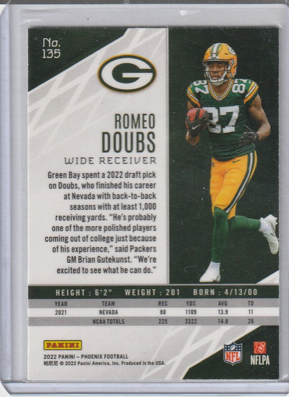 2022 Panini Phoenix Football - Romeo Doubs RC Rookie