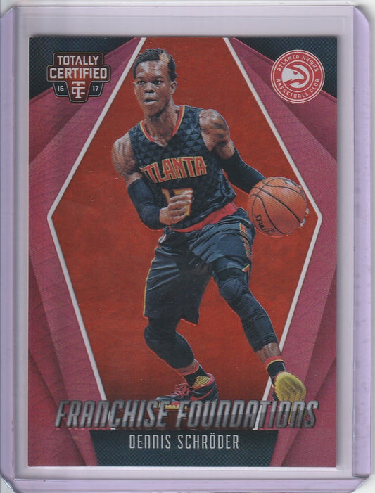 2016-17 Panini Totally Certified Basketball - Dennis Schroder 'Franchise Foundations' Orange /60