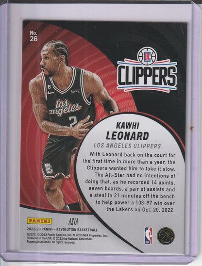 2022-23 Panini Revolution Basketball - Kawhi Leonard 'Vortex' Red Asia