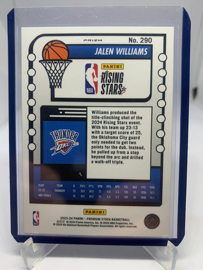 2023-24 Panini Hoops Premium Stock Basketball - Jalen Williams ‘Rising Stars’ Cracked Ice Prizm