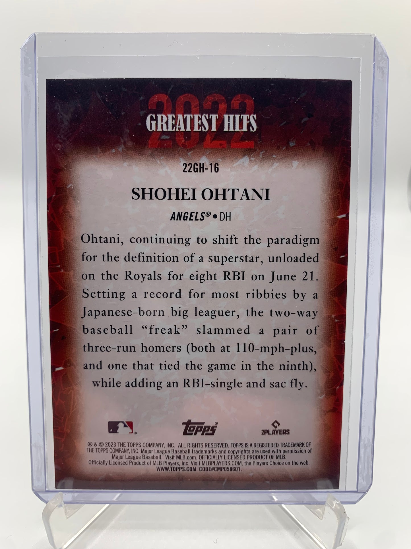 2023 Topps MLB - Shohei Ohtani ‘2022 Greatest Hits’