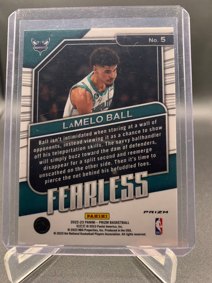 2022-23 Panini Prizm Basketball- LaMelo Ball ‘Fearless’ Fast Break Silver Prizm