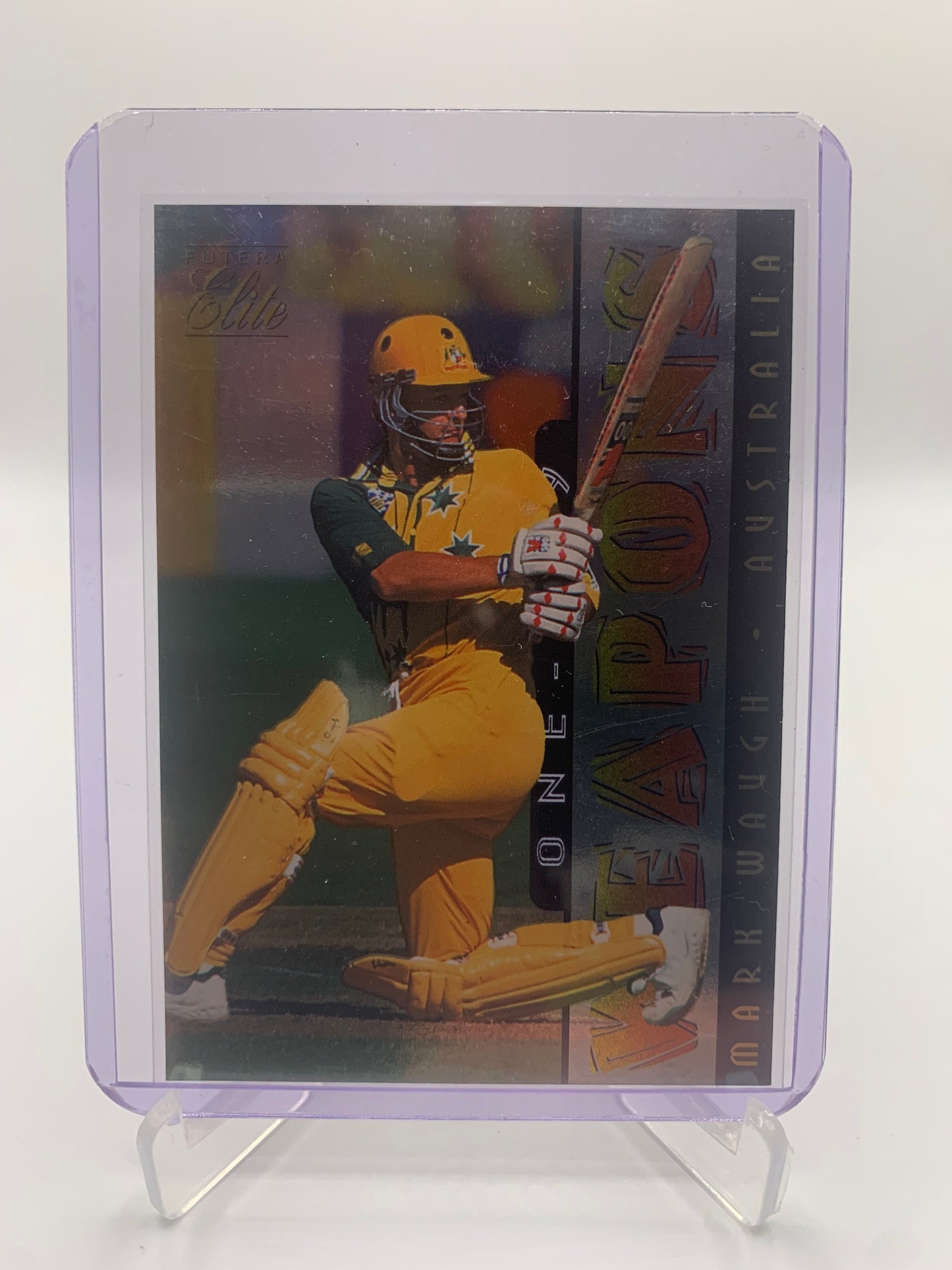 1996 Futera Elite Cricket - Mark Waugh ‘One Day Weapons’