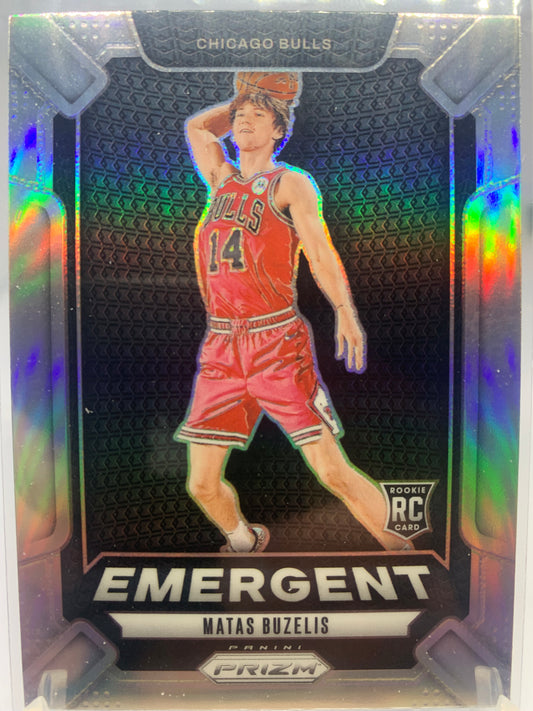 2024-25 Panini Prizm Basketball - Matas Buzelis ‘Emergent’ Silver Prizm Holo