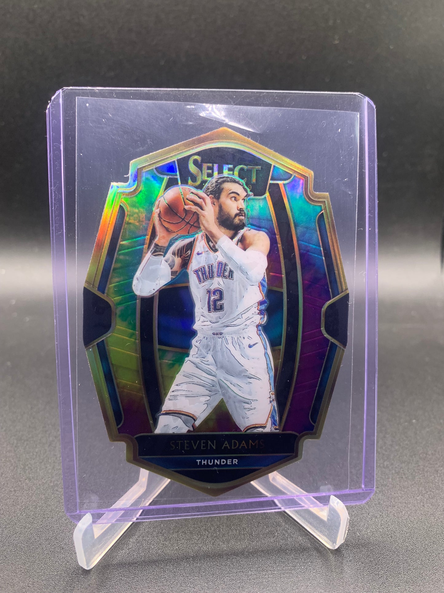 2018-19 Panini Select Basketball- Steven Adams ‘Premier Level’ Die Cut, Tie Dye /25