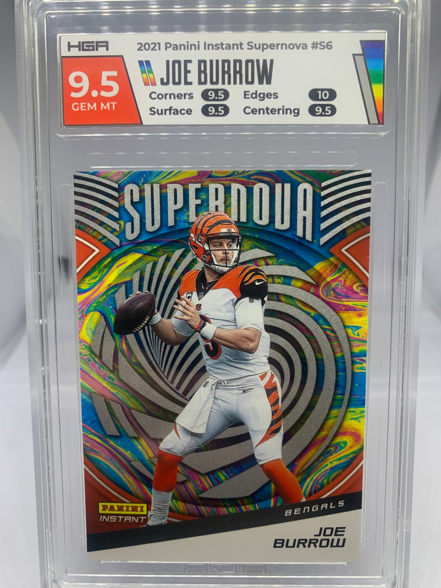 2021 Panini Instant Football - Joe Burrow ‘Supernova’ /3357, HGA 9.5