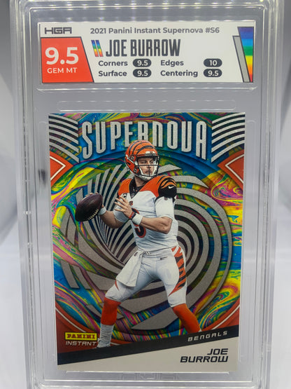 2021 Panini Instant Football - Joe Burrow ‘Supernova’ /3357, HGA 9.5