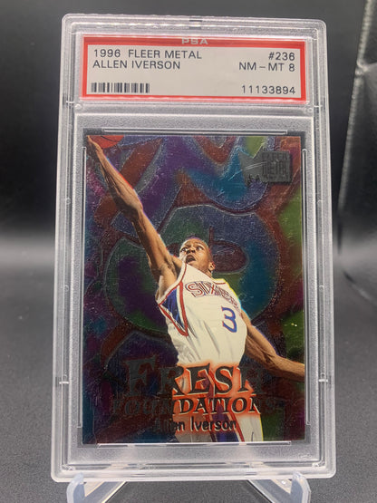 1996 Fleer Metal - Allen Iverson ‘Fresh Foundations’ Rookie PSA 8