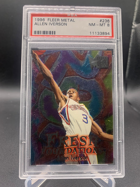 1996 Fleer Metal - Allen Iverson ‘Fresh Foundations’ Rookie PSA 8