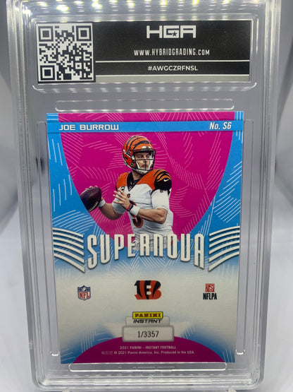 2021 Panini Instant Football - Joe Burrow ‘Supernova’ /3357, HGA 9.5