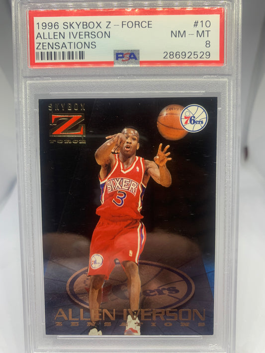 1996-97 Skybox Z-Force - Allen Iverson ‘Zensations’ PSA8 Rookie Year