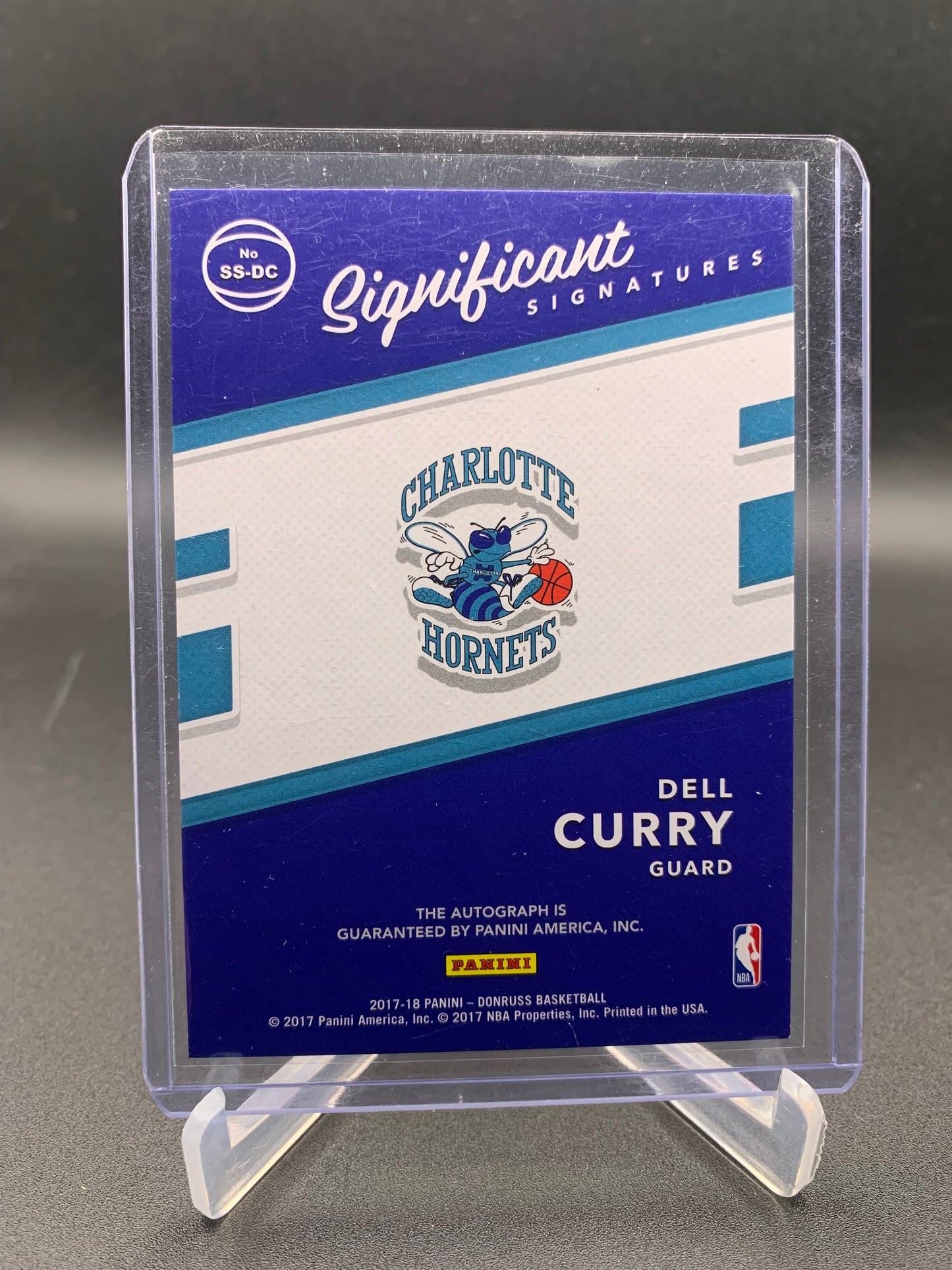 2017-18 Panini Donruss Basketball - Dell Curry ‘Significant Signatures’
