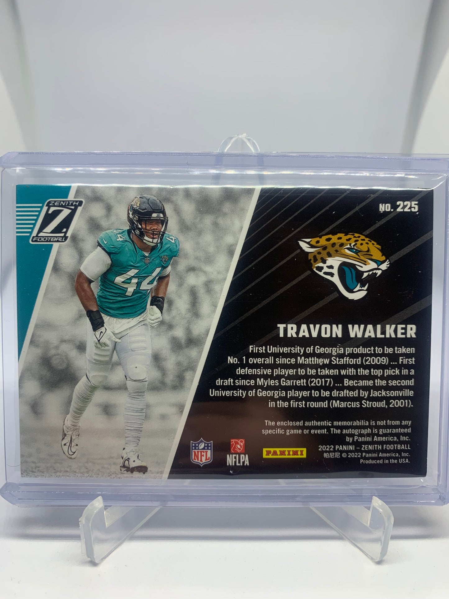 2022 Panini Zenith Football - Travon Walker ‘Rookie Patch Autographs’ RC Rookie /10