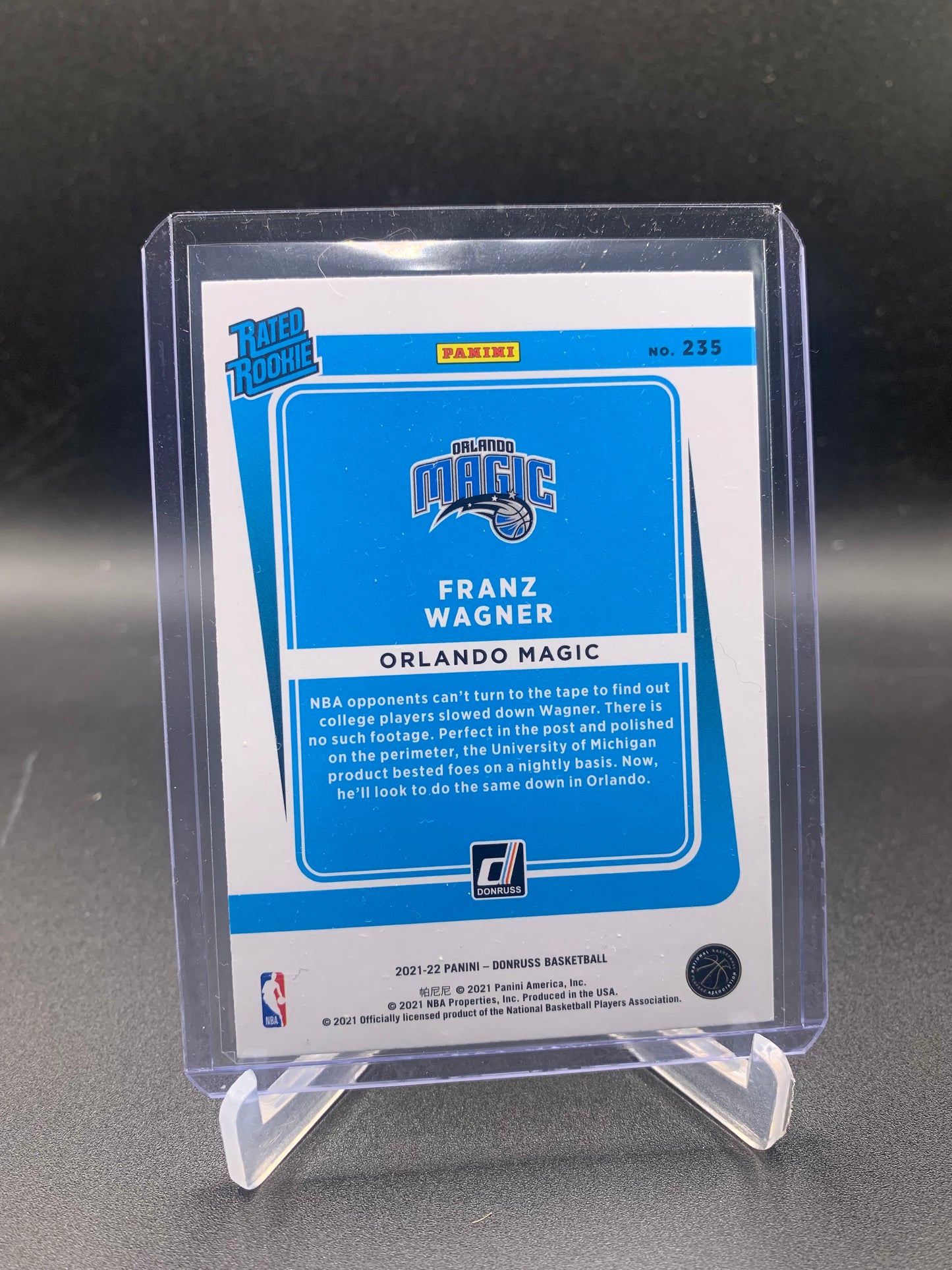 2021-22 Panini Donruss Basketball - Franz Wagner ‘Rated Rookie’ Green and Yellow Laser RC Rookie