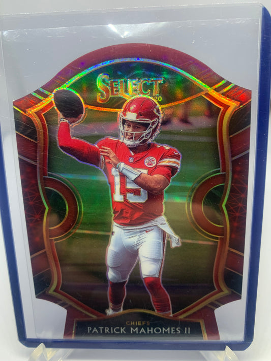 2020 Panini Select Football - Patrick Mahomes II - ‘Concourse Red’ Die Cut Prizm