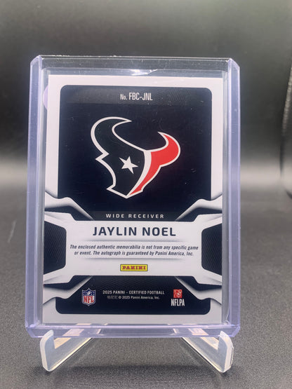 2025 Panini Certified Football - Jaylin Noel ‘Freshman Fabric’ RC RPA Orange /249