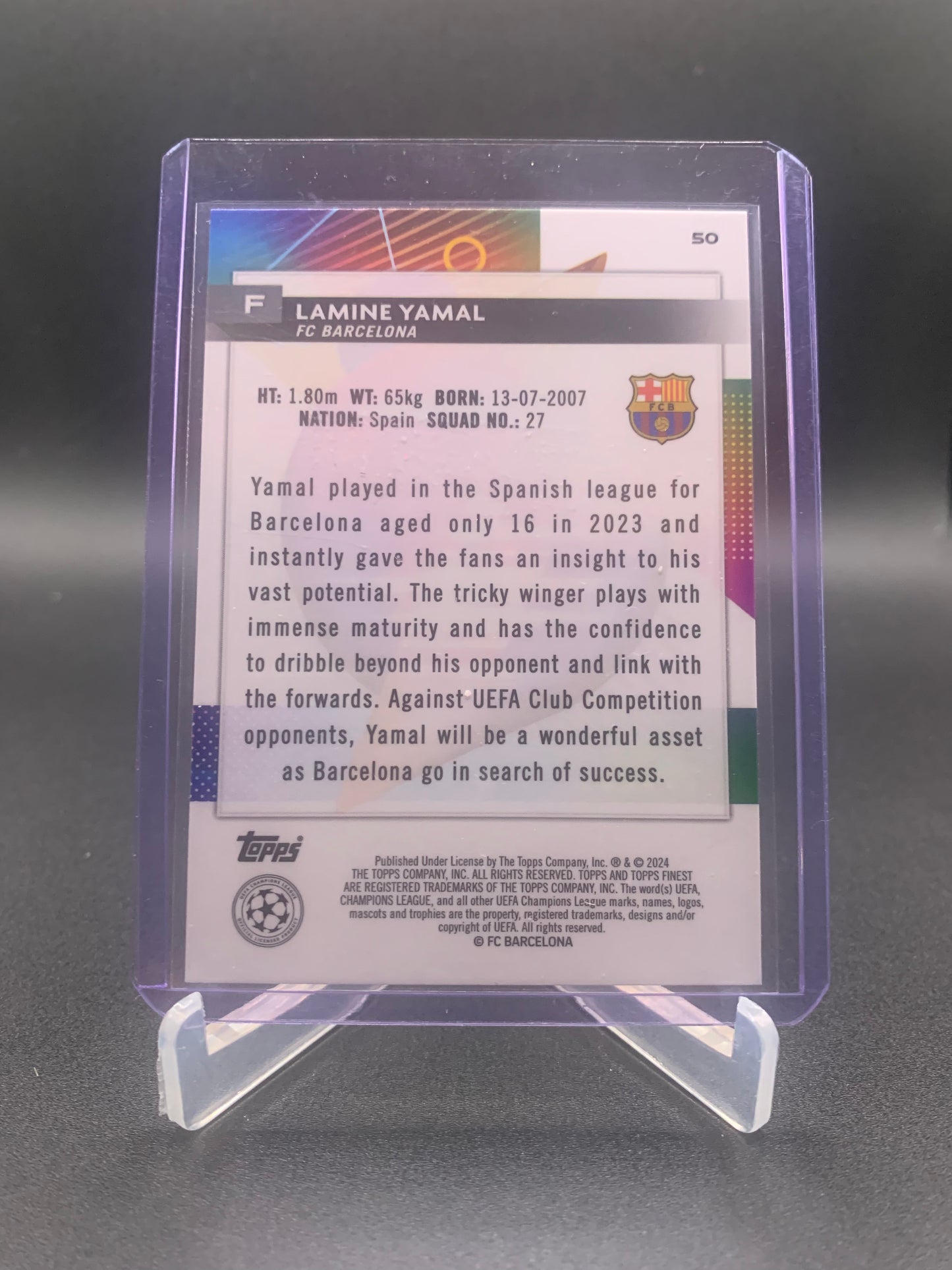 2023 Topps Finest UEFA - Lamine Yamal RC Rookie