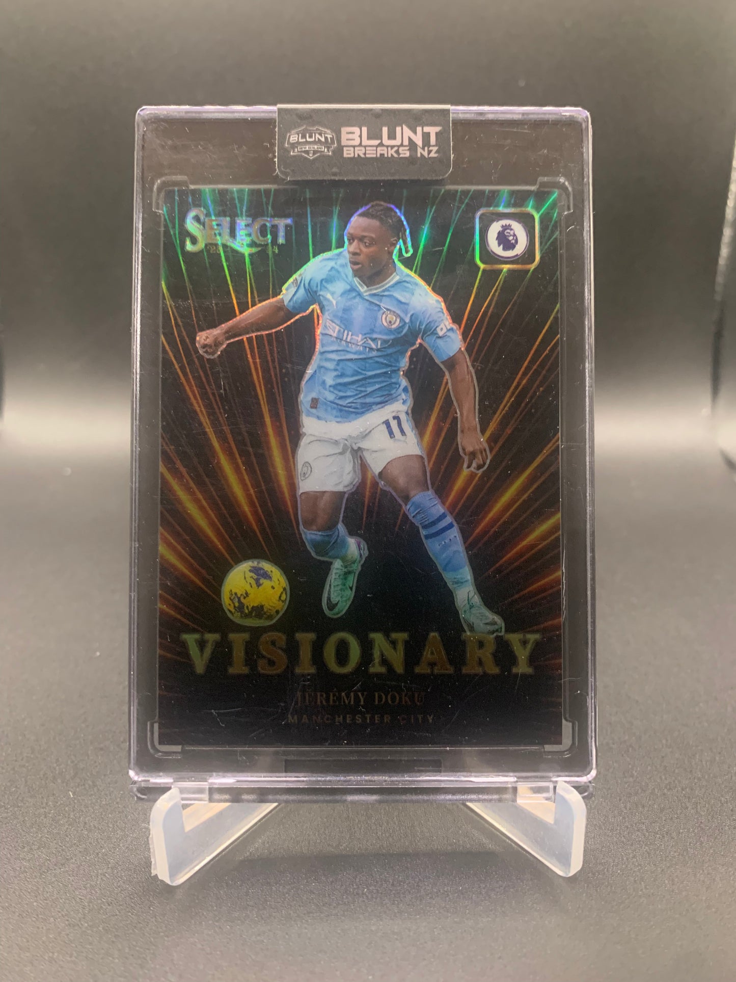 .2023-24 Panini Select Premier League Soccer - Jeremy Doku ‘Visionary’ SP Case Hit