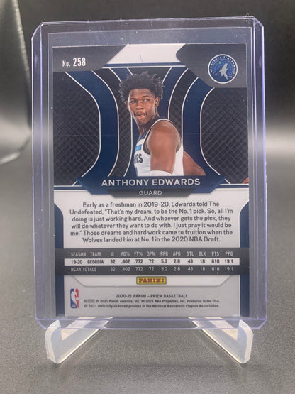 2020-21 Panini Prizm Basketball - Anthony Edwards RC Rookie