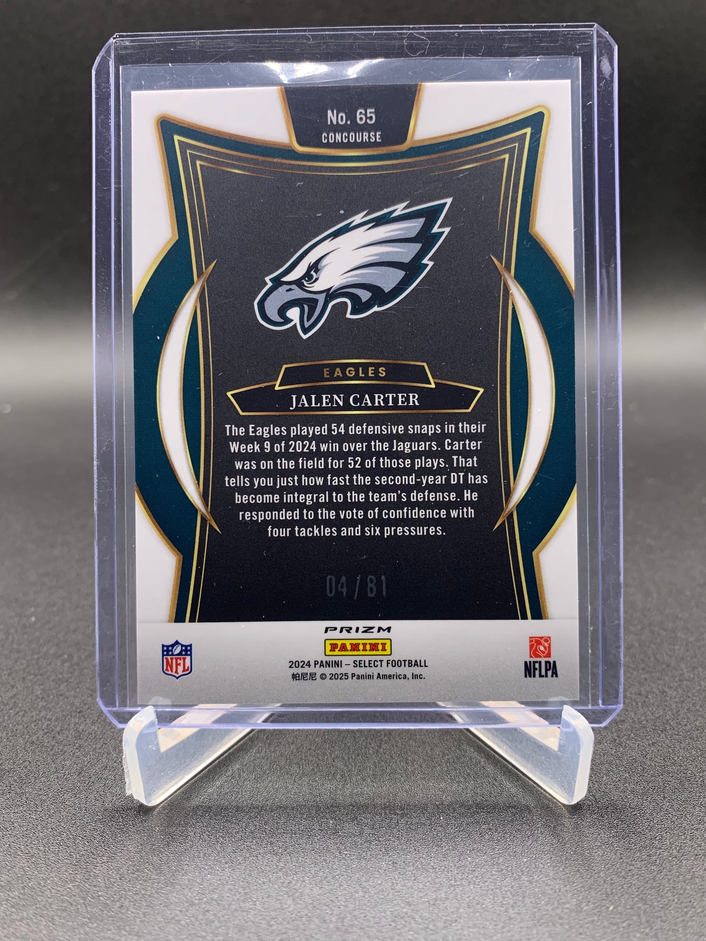 2024 Panini Select Football - Jalen Carter ‘Dragon Scale’ /81