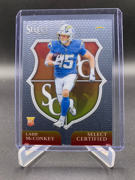 2024 Panini Select Football - Ladd McConkey ‘Select Certified’ RC Rookie