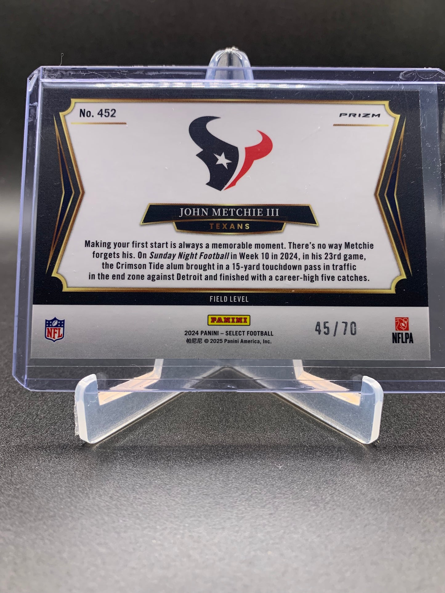 2024 Panini Select Football - John Metchie III ‘Dragon Scale’ Field Level /70