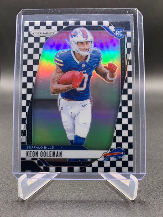 2024 Panini Prizm Football - Keon Coleman ‘Black and White Checkboard’ RC Rookie