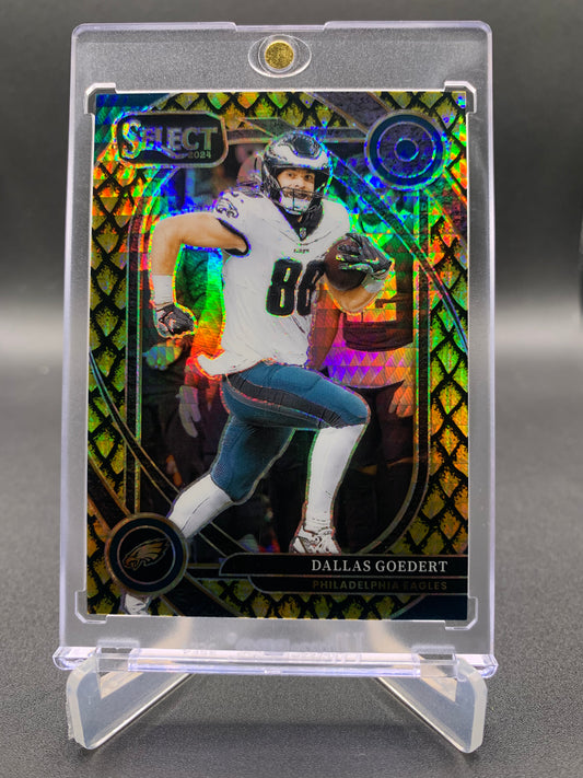 2024 Panini Select Football - Dallas Goedert ‘Dragon Scale’ Gold /10