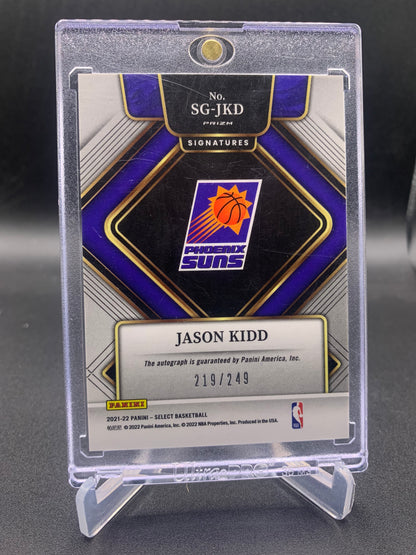 2021-22 Panini Select Basketball - Jason Kidd ‘Signatures’ Silver Prizm /249
