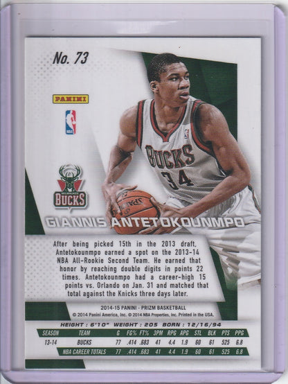 2014-15 Panini Prizm - Giannis Antetokounmpo 2nd Year Card