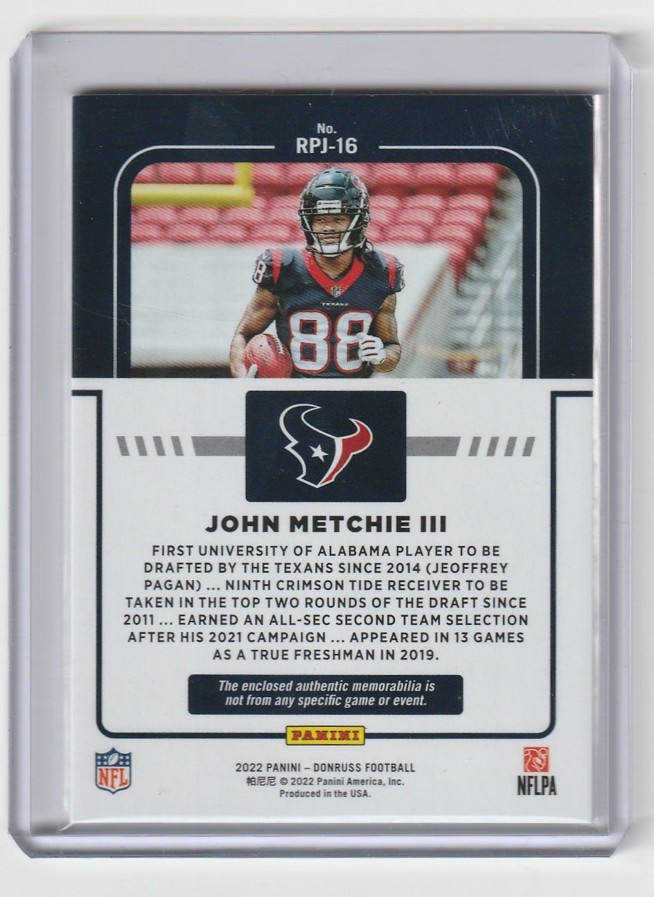 2022 Panini Donruss Football - John Metchie lll , Rookie Phenom