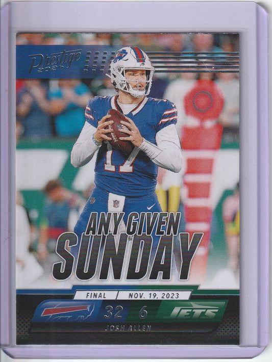 2024 Panini Prestige Football - Josh Allen 'Any Given Sunday'