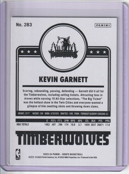 2023-24 Panini Hoops Basketball - Kevin Garnett 'Teal Explosion'