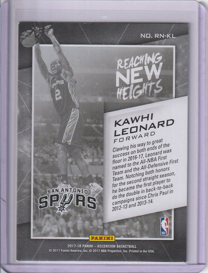 2017-18 Panini Ascension Basketball - Kawhi Leonard 'Reaching New Heights'