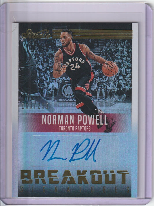 2017-18 Panini Studio Basketball - Norman Powell 'Breakout Signatures' /299 Autograph