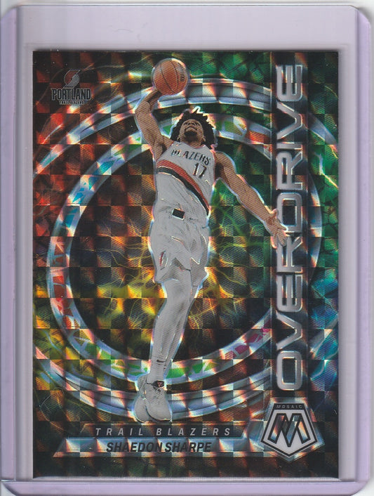 2022-23 Panini Mosaic Basketball - Shaedon Sharpe 'Overdrive' SP
